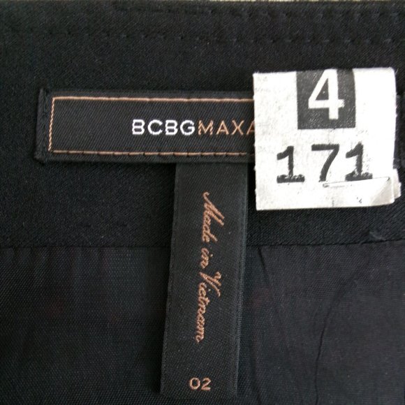 bcbgMaxAzria Jet Black Pencil Skirt Size 2 Above or At Knee - Picture 12 of 12